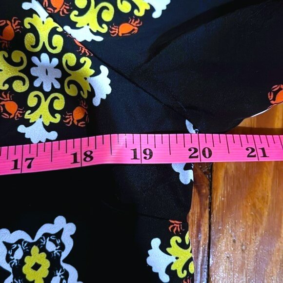 👗 Crown & Ivy Dress Navy Design Lined Dress size 12P white yellow Buttons crown - Picture 6 of 12